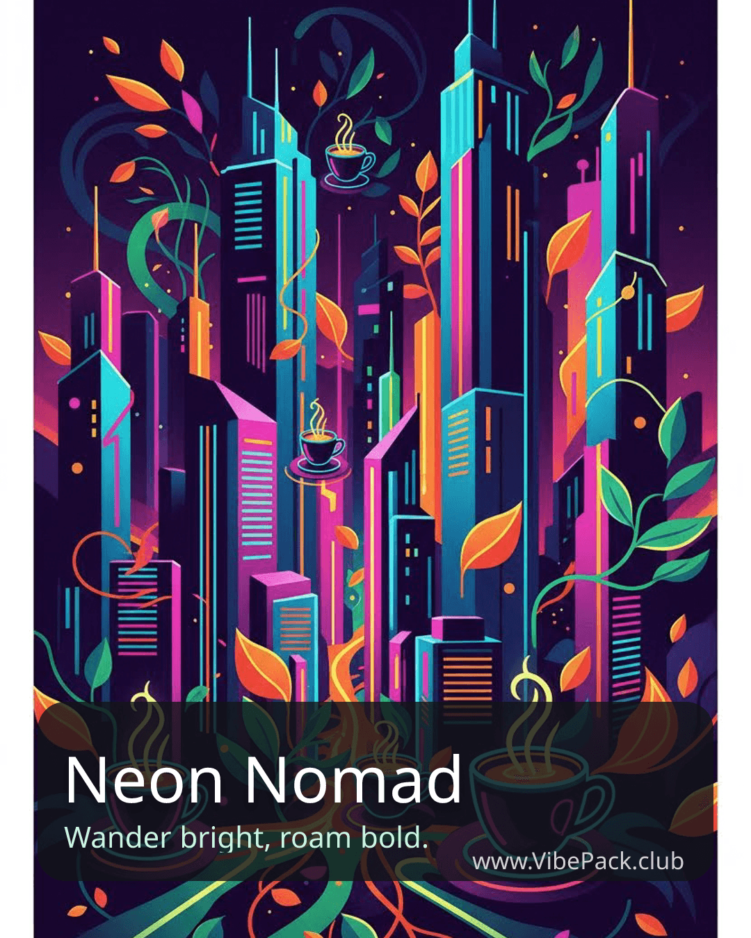 Neon Nomad vibe card