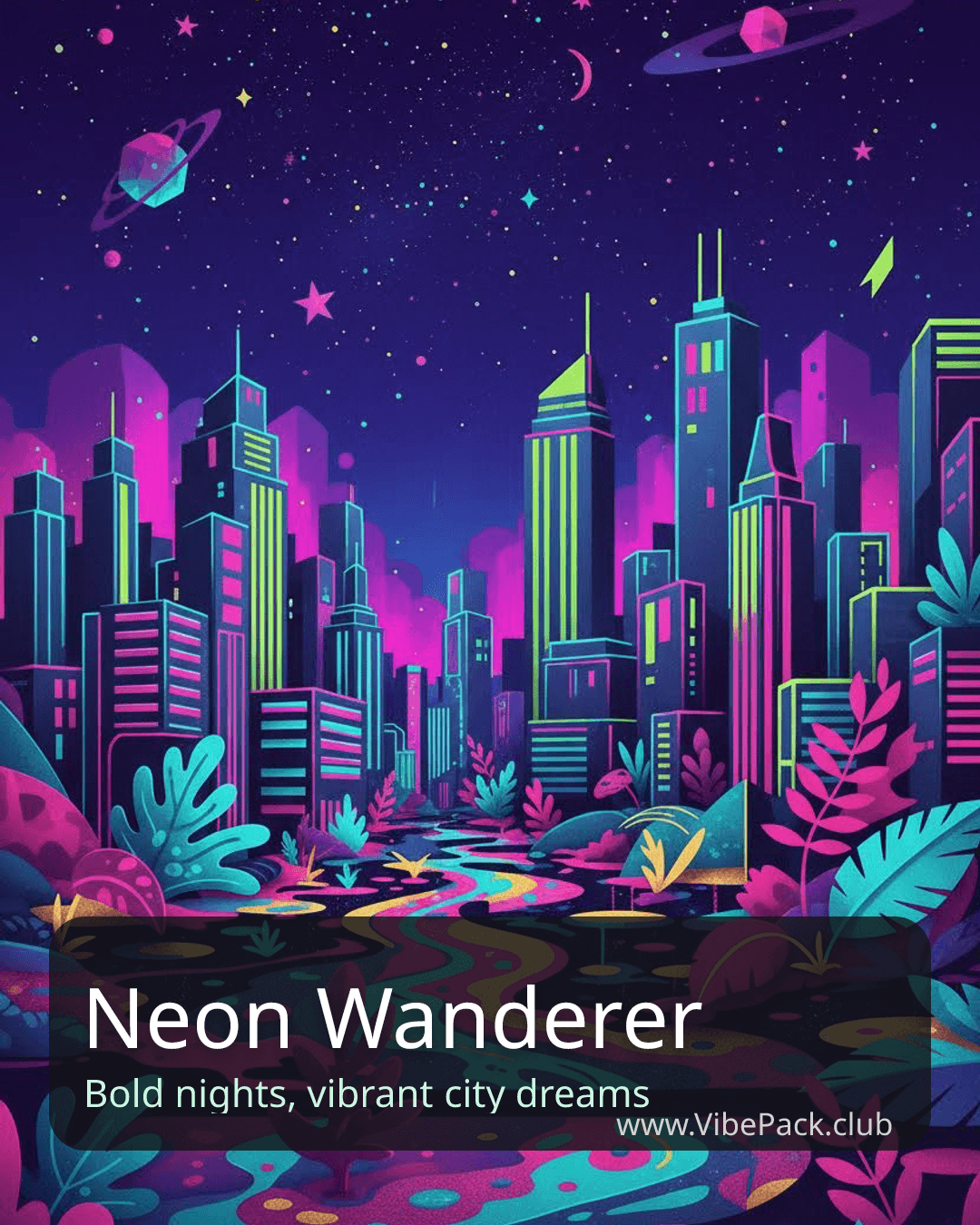 Neon Wanderer vibe card